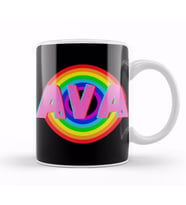 Ava  Name personalized Custom   vintage Retro Rainbow Style Design Gift Baby  Gift For Her Kupa Bardak Porselen