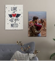 BK Gift Kişiye Özel Sevgili Temalı 2’li 30x50cm Kanvas Tablo,Duvar Dekoru,Sevgiliye Hediye,Ev Dekorasyonu,Sevgililer Günü Hediyesi-2