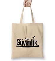 Özel Güvenlik Bez Çanta Uzun Saplı