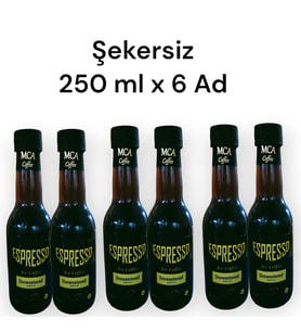 MCA Espresso Soğuk Kahve (Şekersiz) 250 ml x 6 Adet