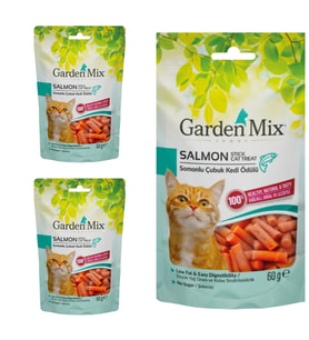 Garden Mix Somonlu Stıck Kedi Ödülü 60 Gr X 3 Adet