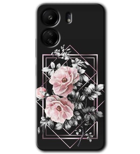 Xiaomi Redmi 13C Kılıf HD Desen Baskılı Kılıf - Retro Çiçek 1