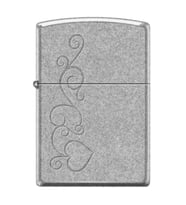 Zippo Swirly Heart Design Çakmak - 121FB-115818
