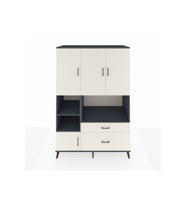 Kronos Dolap 7 Raflı 2 Çekmeceli 5 Kapaklı 132x59x195 Antrasit-Aytaşı/Aytaşı