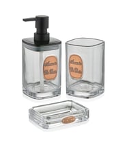 The Mia Globe Banyo Seti 3 Parça Şeffaf 330 ml BNY0030 (Şeffaf Hologram)