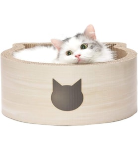 Kedi Başlı Kazıma Yatağı (Huş ağacı, Standart)