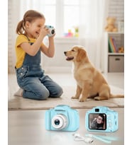 Mavi Kompakt Hd Dijital Kamera Video Ve Fotoğraf Kayıt Özellikli Taşınabilir Model