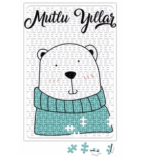 Sevimli Ayıcık İle Mutlu Yıllar Puzzle 240 Parça Yapboz
