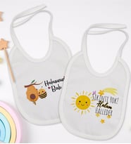 BK Kids Hala Tasarımlı 2’li Beyaz Mama Önlüğü-1