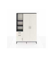 Arges Gardrop 5 Raflı 2 Çekmeceli Tek Askılı 132x30x195 Antrasit-Aytaşı
