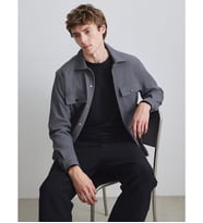 LCW Vision Gri Regular Fit Erkek Dokulu Gömlek Ceket