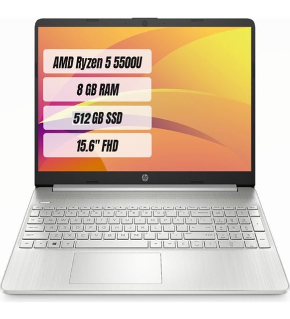 HP 15S-EQ2002NT AMD Ryzen 5 5500U 8GB 512GB SSD Freedos 15.6