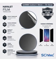 SChitec GARMIN instinct 3 50mm Uyumlu Ön Yüzey Hayalet Privacy Hidrojel Ekran Koruyucu