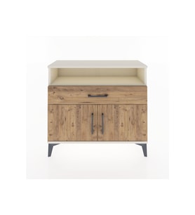 Arges Şifonyer 2 Raflı Tek Çekmeceli 2 Kapaklı 88x30x80 Aytaşı-Çam