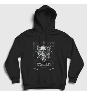 Presmono Unisex Siyah Skull Mastodon Kapüşonlu Sweatshirt 163668tt
