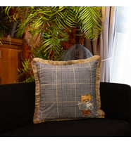 Adawall Home Kareli Gazeteci Teddy Dekoratif Kırlent