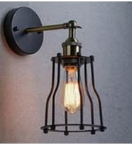 MYLİGHTS RETOR RUSTİK MAFES HAREKETLİ APLİK DUVAR LAMBASI   (Siyah)