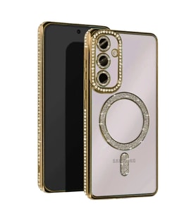 Samsung Galaxy A56 Joke Simli Magneticsafe Kılıf - Gold