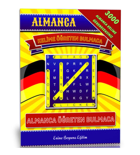 Almanca Kelime Öğreten Bulmaca Kitabı (3000 Kelime Cevaplarıyla)