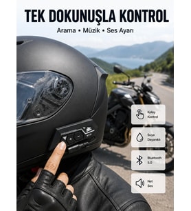 Motosiklet Sürüşleri İçin BT22 Kask Bluetooth Kulaklık Mikrofonlu Yeni Nesil