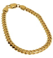 Erkek 5 mm Zincir Çelik Bileklik (Gold)