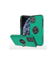 Apple iPhone 11 Pro Max Kılıf Elit Yüzüklü Kapak - Yeşil