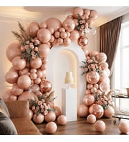 Rose Gold Renk Lateks Metalik Balon (30 cm) - 100 Adet