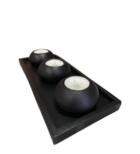 El Yapımı 3'lü Beton Tabaklı Mumluk Set Beton Tealight Set,dekoratif Obje,biblo