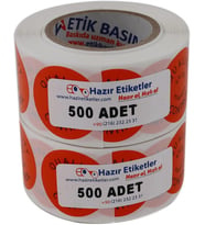 etiketler , hazır al hızlı al Kalite Kontrol Etiketi 30mm Çap Ruloda 500 Adet 2 Rulo Toplam 1000 Adet Turuncu Zemine Siyah Baskılı Quality Control Etiketi