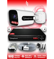 Bayicam 1 Kameralı Zebra 1 Dış Kamera Set HDD'siz 5 MP Full HD Gece Görüşlü Güvenlik Kamerası Sistemi