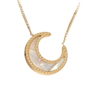 Waves And Pebbles Hilal Kolye (Gold)