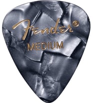 Fender 1980351843 Premium Celluloid 351 Shape Medium Gitar Penası (Black Moto) Siyah İnci Desen Esnek ve Dayanıklı Orta Kalınlık (12'li)