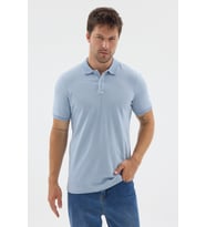 Mavi Polo Yaka Pike Kısa Kol Slim Fit %100 Pamuk Tişört 1011260171