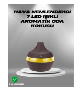 Mey İthalat® Aromaterapi Uyumlu 300 ml LED Işıklı Oda Kokusu Difüzörü