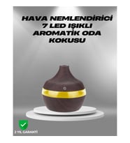 Mey İthalat® Aromaterapi Uyumlu 300 ml LED Işıklı Oda Kokusu Difüzörü