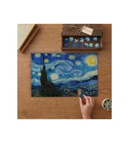Yıldızlı Gece - Van Gogh Tasarımı 240 parça Ahşap Puzzle Ahşap Kutuda MP05868