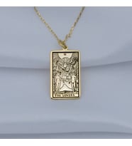 24 Ayar Has Altın Kaplama  Tarot (The Lovers) Aşıklar Gümüş Kolye