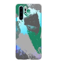 Huawei P30 Pro Uyumlu Kapak Brush Stroke Tasarımlı Şeffaf Silikon Kılıf