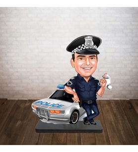 KİŞİYE ÖZEL KARİKATÜR polis BİBLOSU