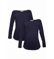 LuvmaBelly MYRA2302_2302 Hamile tshirt seti (Lacivert)