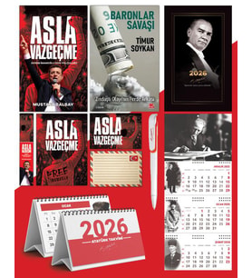 Asla Vazgeçme - Ayraç - Kartpostal - Poster - Baronlar Savaşı -  2026 Ajanda Gazi Paşa - İmza Duvar Takvimi - Masa Takvimi