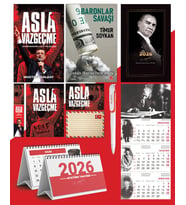 Asla Vazgeçme - Ayraç - Kartpostal - Poster - Baronlar Savaşı -  2026 Ajanda Gazi Paşa - İmza Duvar Takvimi - Masa Takvimi