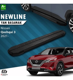 S-Dizayn Nissan Qashqai 3 NewLine Siyah Yan Basamak 173 Cm 2021 Üzeri A+ Kalite