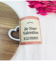 Lexroo Be Your Valentine Tasarımlı Kalp Kulplu Kupa