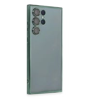Durukar® Samsung Galaxy S22 Ultra Kılıf Lensli Silikon - Yeşil