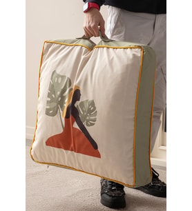 Çok Amaçlı Yer Minderi Renkli Kare Puf 60x60