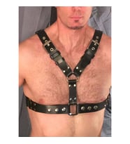 Erkek Erotik Giyim Deri Harness (Kırmızı)