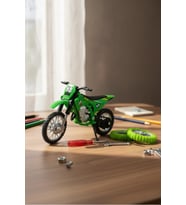 Model Cross Yeşil Motorsiklet Sök Tak Tekerlekli 1:18 Ölçek 3+ Yaş