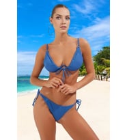 Tasarım Bikini Takımı Esnek Kumaş Özel Şık Detaylı Plaj Ve Havuz İçin Hızlı Kuruyan