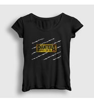 Presmono Kadın Siyah Barbed Pantera T-Shirt 168148tt